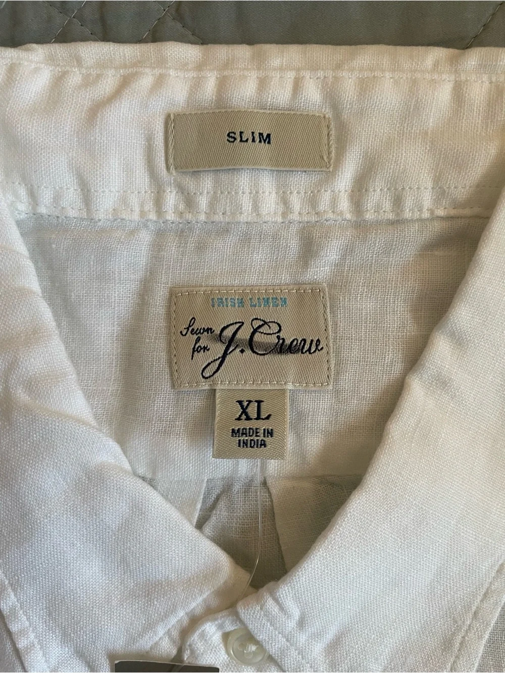 J. Crew Slim Baird McNutt Irish linen shirt in White Size XL NWD $118 BE558